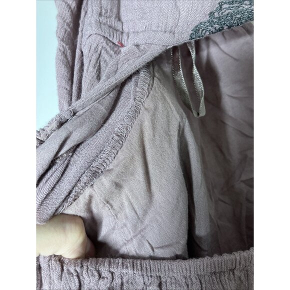 Free People Purple Gauze Dress Hippie Boho Women's Small Oversized Flowy READ - Picture 11 of 13